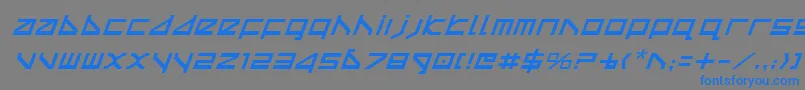Deltav2i-Schriftart – Blaue Schriften auf grauem Hintergrund