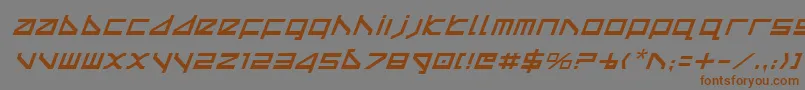 Deltav2i Font – Brown Fonts on Gray Background