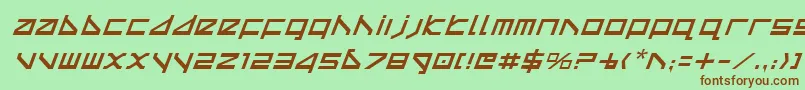 Deltav2i Font – Brown Fonts on Green Background