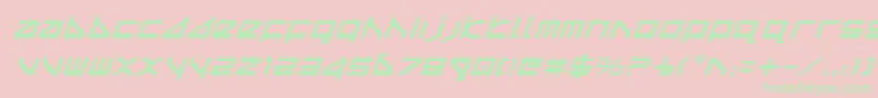 Deltav2i Font – Green Fonts on Pink Background