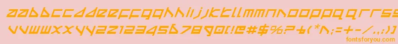 Deltav2i Font – Orange Fonts on Pink Background