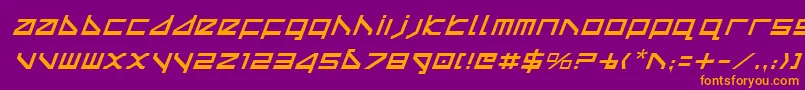 Deltav2i Font – Orange Fonts on Purple Background