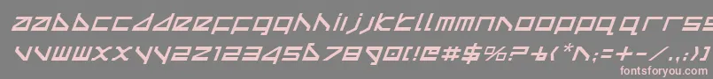 Deltav2i-Schriftart – Rosa Schriften auf grauem Hintergrund