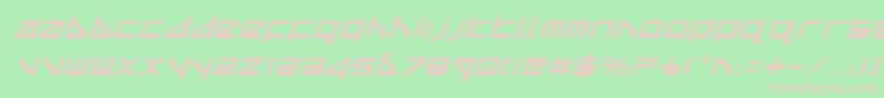 Deltav2i Font – Pink Fonts on Green Background
