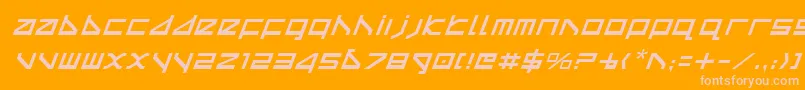 Deltav2i Font – Pink Fonts on Orange Background