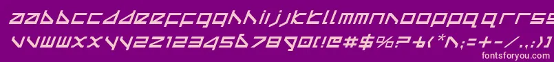 Deltav2i Font – Pink Fonts on Purple Background
