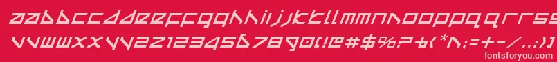Deltav2i Font – Pink Fonts on Red Background