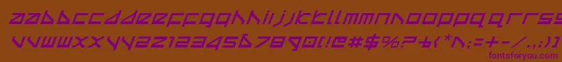 Deltav2i Font – Purple Fonts on Brown Background