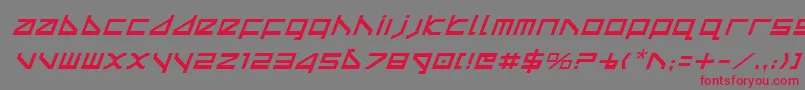フォントDeltav2i – 赤い文字の灰色の背景