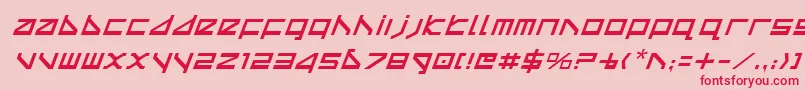 フォントDeltav2i – ピンクの背景に赤い文字