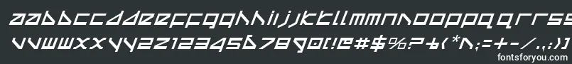 Deltav2i-Schriftart – Weiße Schriften auf schwarzem Hintergrund