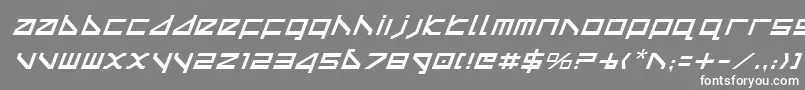 フォントDeltav2i – 灰色の背景に白い文字