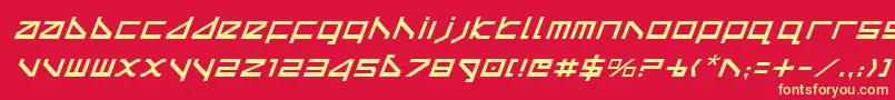Deltav2i Font – Yellow Fonts on Red Background