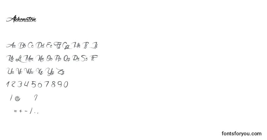 Шрифт Akhenaton – алфавит, цифры, специальные символы
