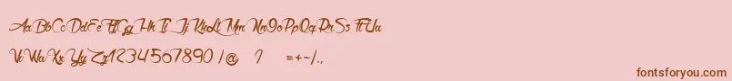 Akhenaton Font – Brown Fonts on Pink Background