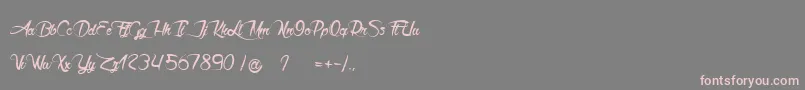 Akhenaton Font – Pink Fonts on Gray Background