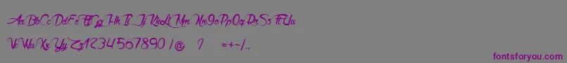 Akhenaton Font – Purple Fonts on Gray Background