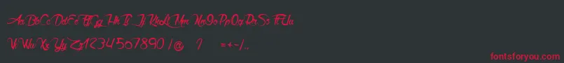 Akhenaton Font – Red Fonts on Black Background
