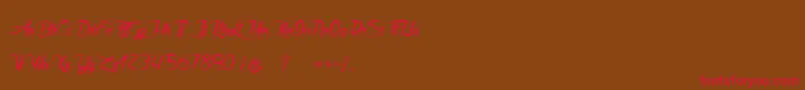 Akhenaton Font – Red Fonts on Brown Background