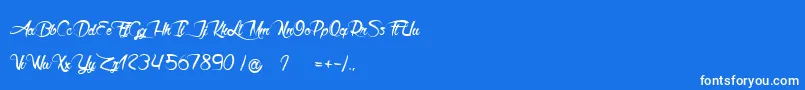 Akhenaton Font – White Fonts on Blue Background