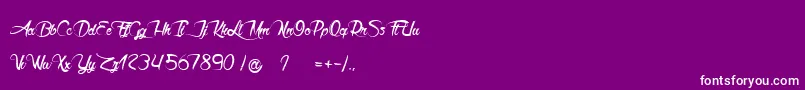 Akhenaton Font – White Fonts on Purple Background