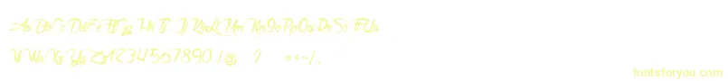 Akhenaton Font – Yellow Fonts on White Background
