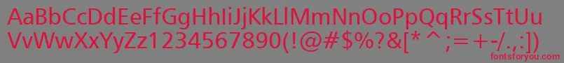 Humanist777Bt Font – Red Fonts on Gray Background