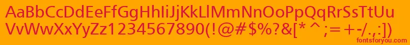 Шрифт Humanist777Bt – красные шрифты на оранжевом фоне