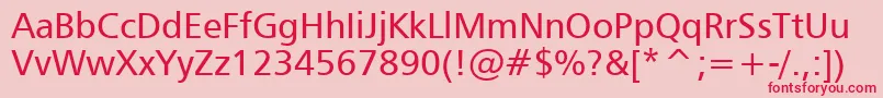 Humanist777Bt Font – Red Fonts on Pink Background