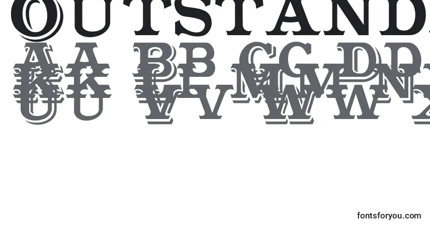 Outstanding-fontti – aakkoset, numerot, erikoismerkit