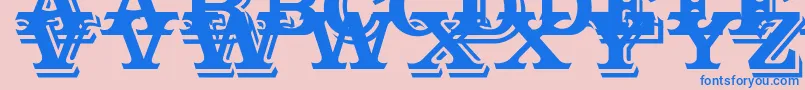 Outstanding Font – Blue Fonts on Pink Background