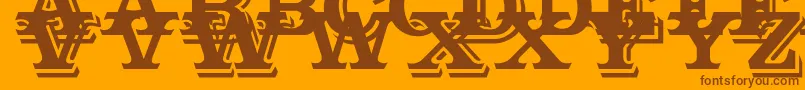 Outstanding Font – Brown Fonts on Orange Background