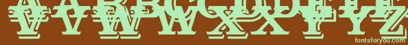 Outstanding Font – Green Fonts on Brown Background