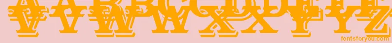 Outstanding Font – Orange Fonts on Pink Background