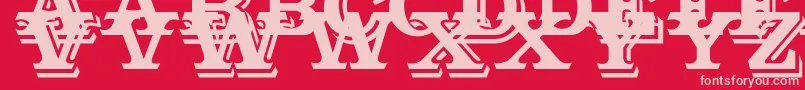 Outstanding Font – Pink Fonts on Red Background