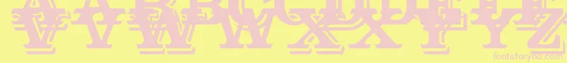 Outstanding Font – Pink Fonts on Yellow Background