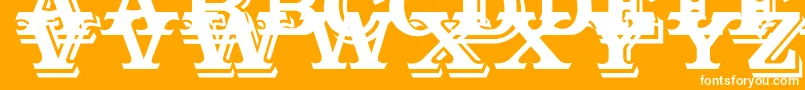 Outstanding Font – White Fonts on Orange Background