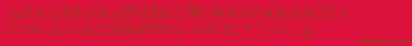 Шрифт BeryliumgauntItalic – коричневые шрифты на красном фоне