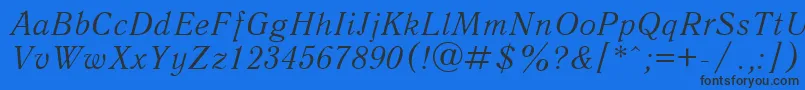 Шрифт Qnai – чёрные шрифты на синем фоне
