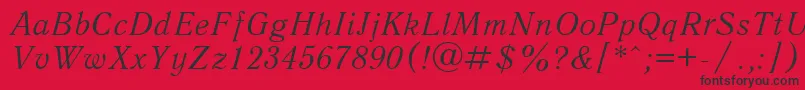 Qnai Font – Black Fonts on Red Background