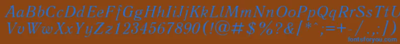 Qnai Font – Blue Fonts on Brown Background