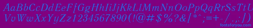 Шрифт Qnai – синие шрифты на фиолетовом фоне