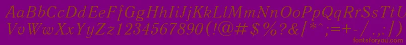 Qnai Font – Brown Fonts on Purple Background