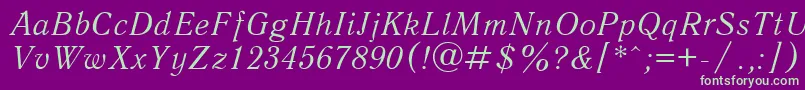 Qnai Font – Green Fonts on Purple Background