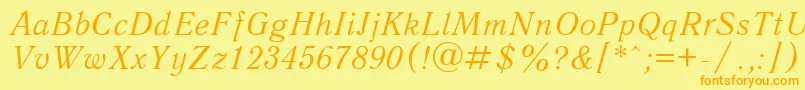 Qnai Font – Orange Fonts on Yellow Background