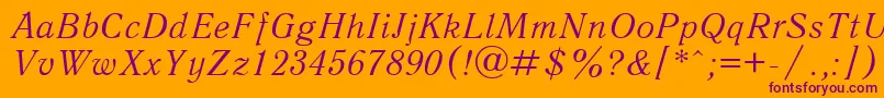 Qnai Font – Purple Fonts on Orange Background