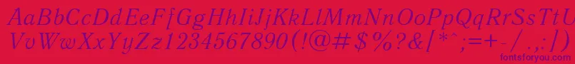 Qnai Font – Purple Fonts on Red Background