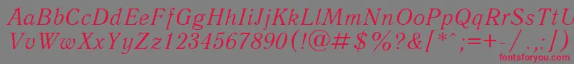 Qnai Font – Red Fonts on Gray Background