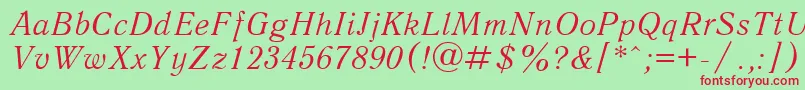 Qnai Font – Red Fonts on Green Background