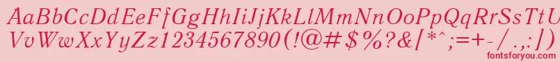 Qnai Font – Red Fonts on Pink Background